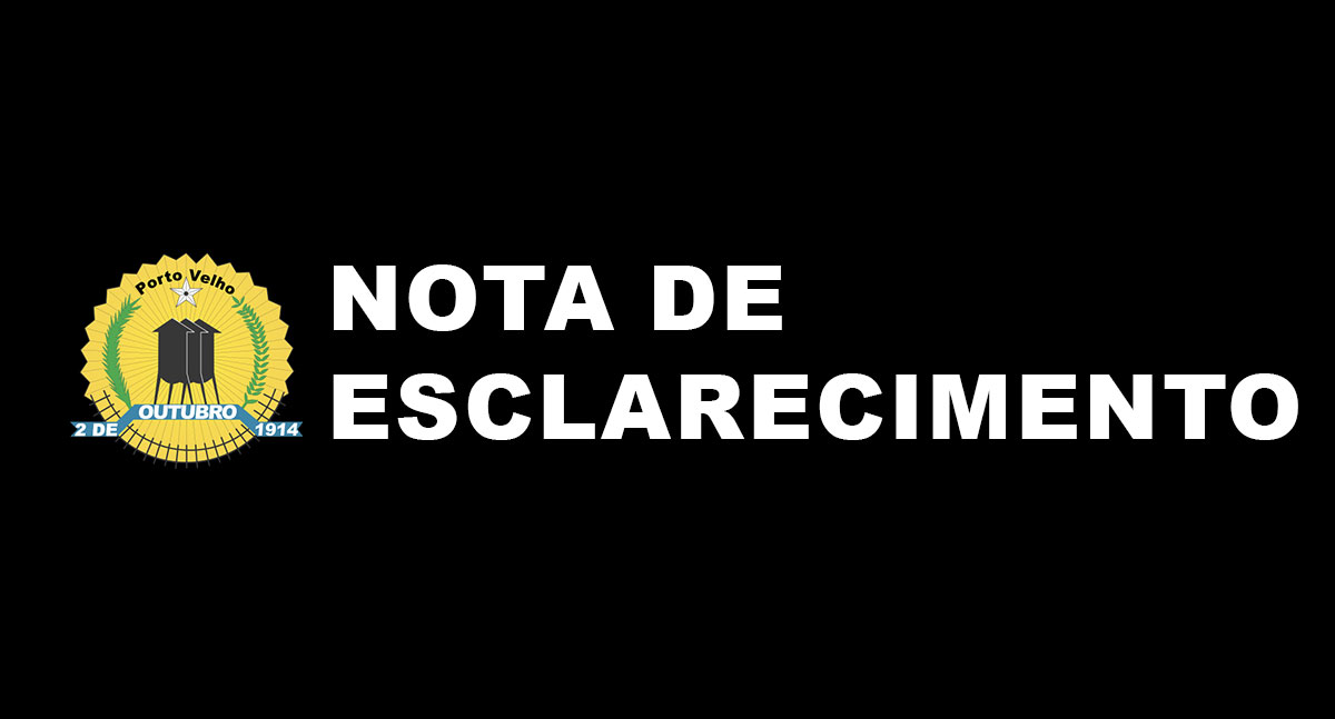 Nota Oficial - Prefeitura de Porto Velho