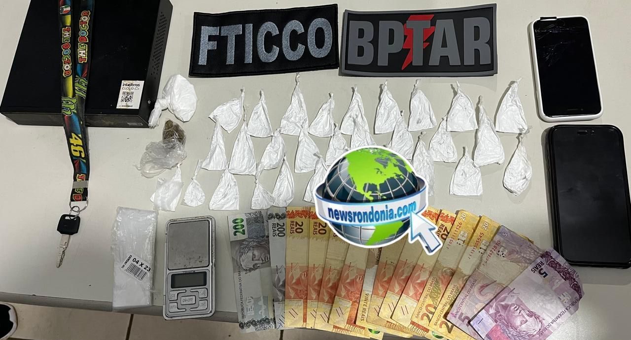 BPTAR prende acusado de vender drogas ao lado de escola na zona leste