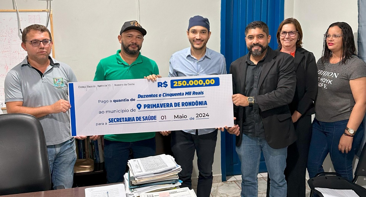 Dr. Fernando Máximo destina R$ 250 mil para a saúde de Primavera de Rondônia - News Rondônia