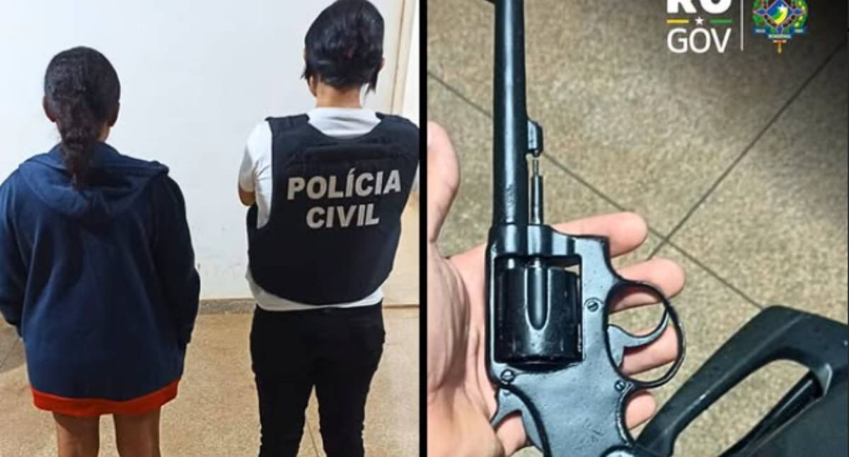 Polícia Civil de Rondônia prende mulher em flagrante por porte ilegal de arma durante patrulhamento