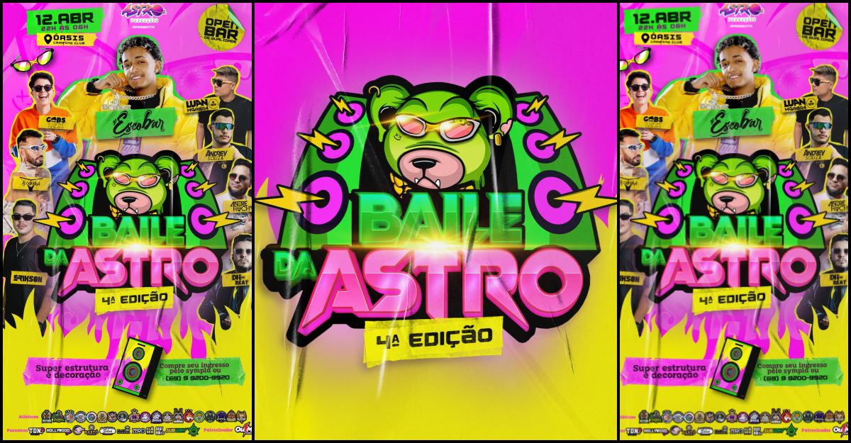 Baile da Astro 2025 contará com estrutura ampliada, open bar e DJ Escobar em Porto Velho