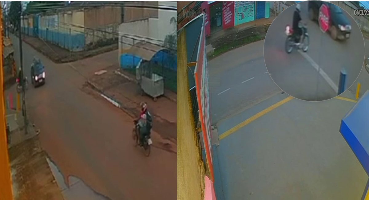 Vídeo flagra grave sinistro de trânsito na zona leste: motociclista sofre forte impacto e é arremessado - News Rondônia