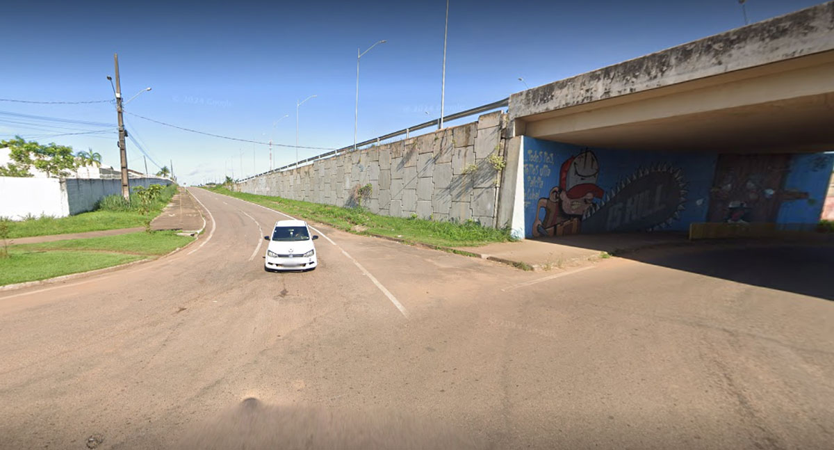 Viaduto da avenida Campos Sales, na BR-364 (sentido centro-bairro), vem sendo alvo de vandalismo - News Rondônia