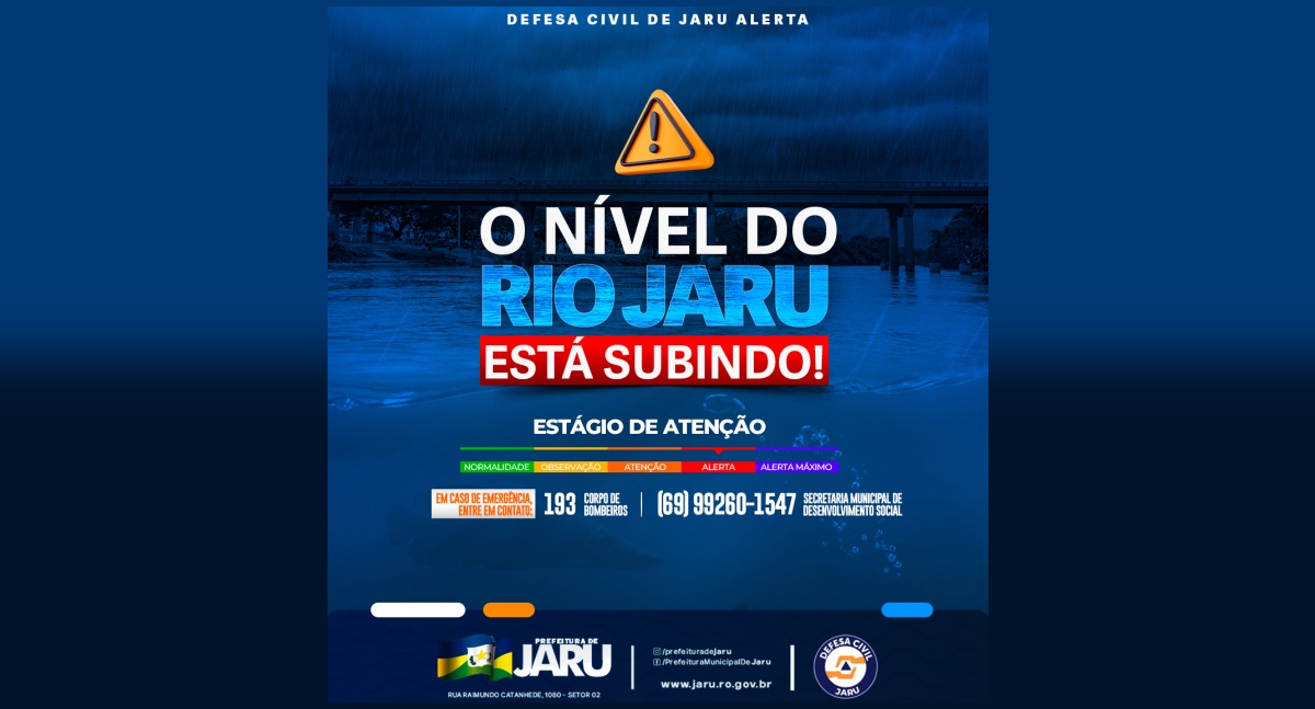 Alerta de alagamento é emitido para o Rio Jaru após atingir nível crítico - News Rondônia