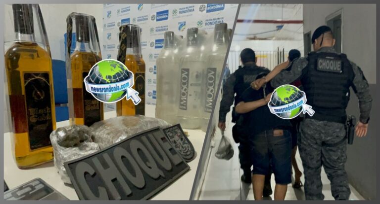 BP choque prende dupla com bebidas e maconha a caminho do carnaval