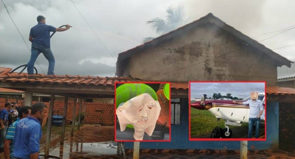 Cadeirante tem casa incendiada e ex-genro piloto de avião é o principal suspeito