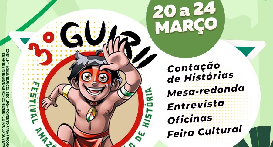 3º Guirii – Festival Amazônico de Contação de Histórias será realizado de 20 a 24 de março em Ji-Paraná