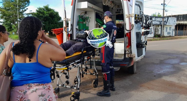 Moto aplicativo com passageira são atropelados por carro em Avenida