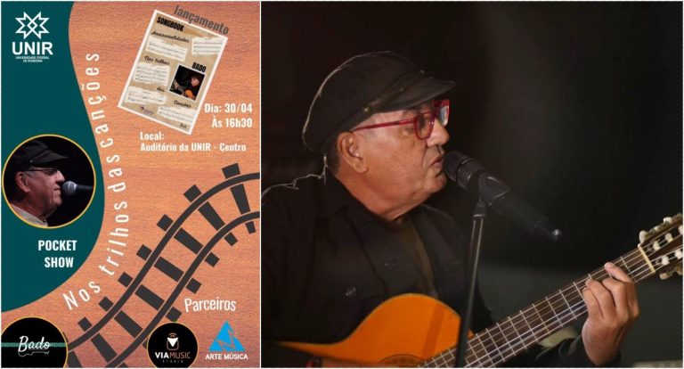 Bado lançará Songbook em Pocket Show na UNIR-Centro, dia 30/04 - News Rondônia
