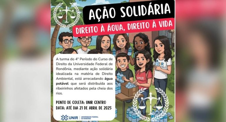 Campanhas arrecadam doações na Universidade Federal de Rondônia (UNIR)