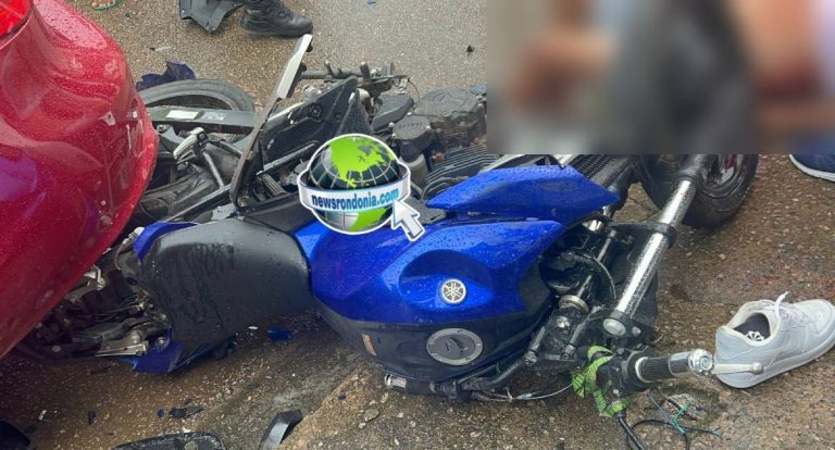 Motociclista sofre fratura exposta em acidente; motorista fugiu