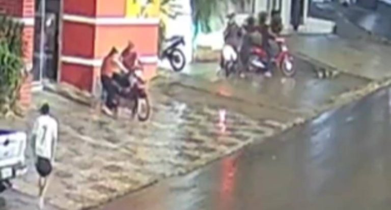 Tentativa de roubo termina com ladrão derrubado por “Voadora”