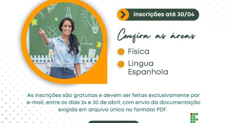IFRO Vilhena abre vagas para professores substitutos de Física e Espanhol