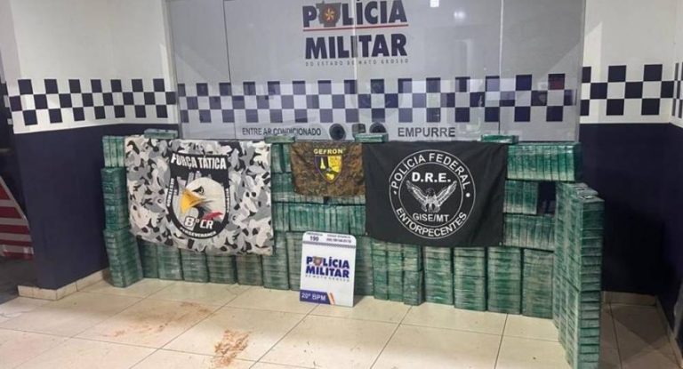 Dupla com antecedentes em RO é presa com 465 kg de cocaína avaliados em R$ 20 milhões