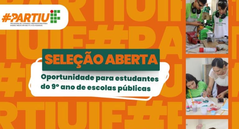 IFRO Campus Vilhena oferece 40 vagas gratuitas para alunos do 9º ano no Programa Partiu IF