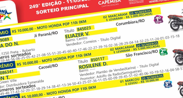 Resultado no ar! RondônCAP Especial das Mães já aconteceu - News Rondônia