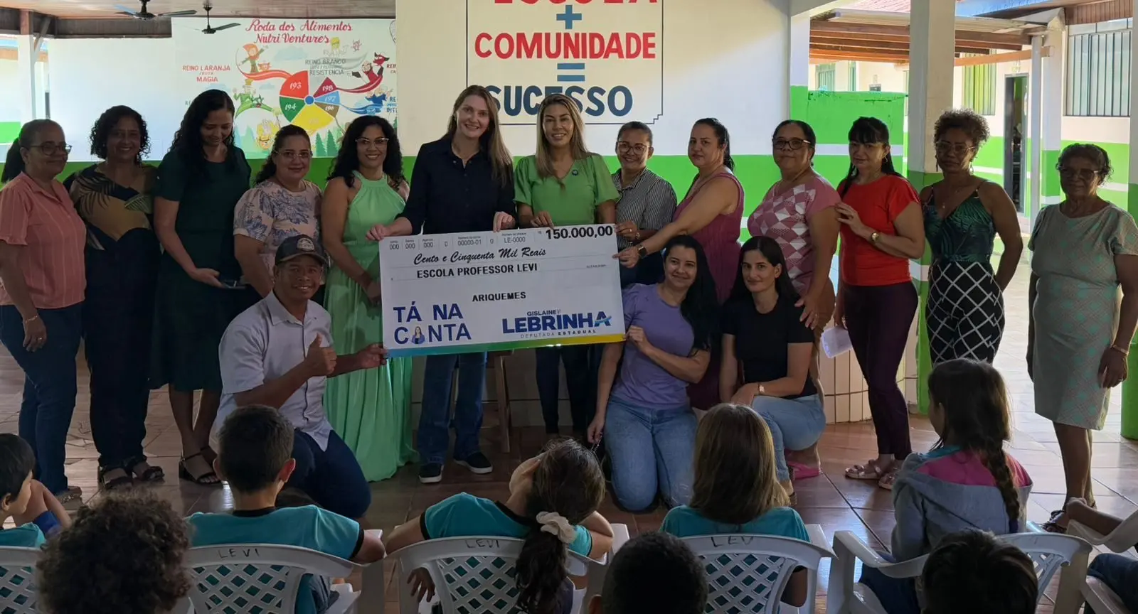 Deputada Lebrinha anuncia investimentos em educação e saúde durante visitas a municípios de Rondônia