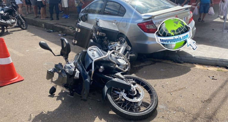 Idoso pilotando BMW sofre grave acidente na Rua Brasília - News Rondônia