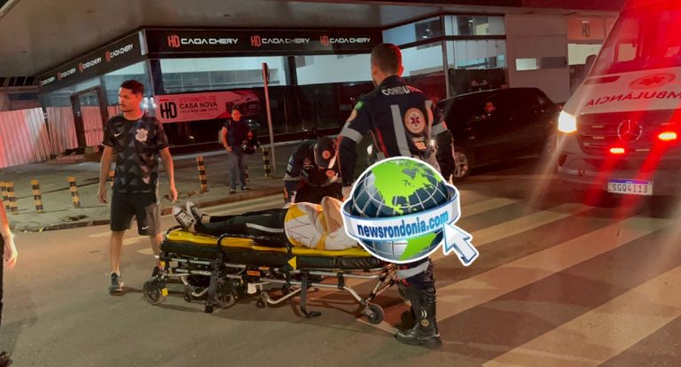 Motorista faz conversão proibida e derruba casal em moto na Pinheiro Machado - News Rondônia