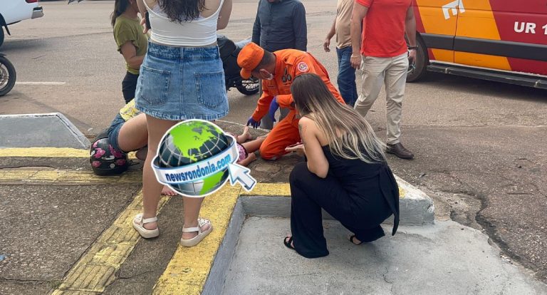 Casal com filha de 5 anos sofre grave acidente em frente ao CPA - News Rondônia