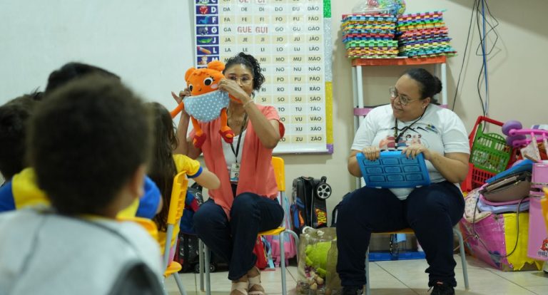 Alunos da Escola Pequeno Jones participam de ação do Maio Laranja promovida pela Prefeitura de Porto Velho - News Rondônia
