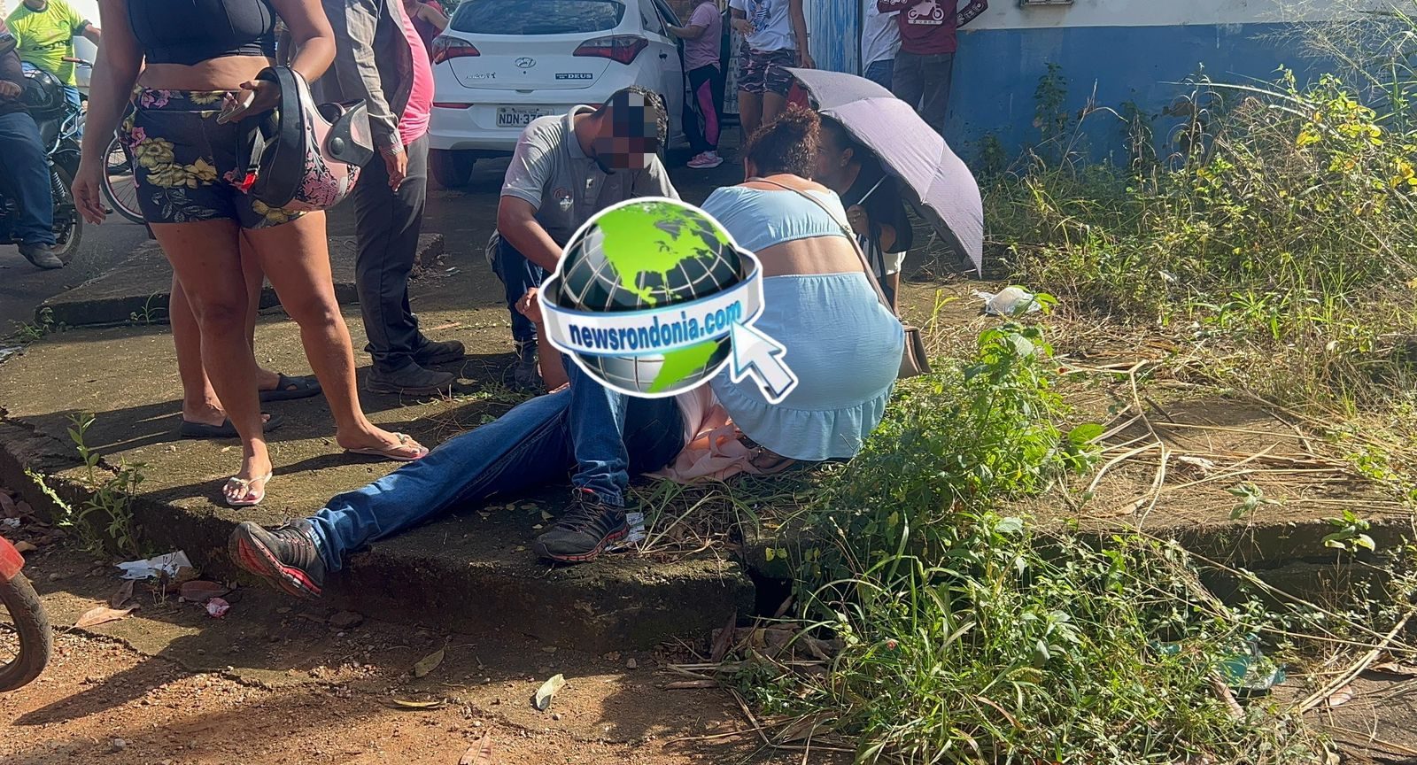 Motociclista quebra perna em grave acidente na zona leste