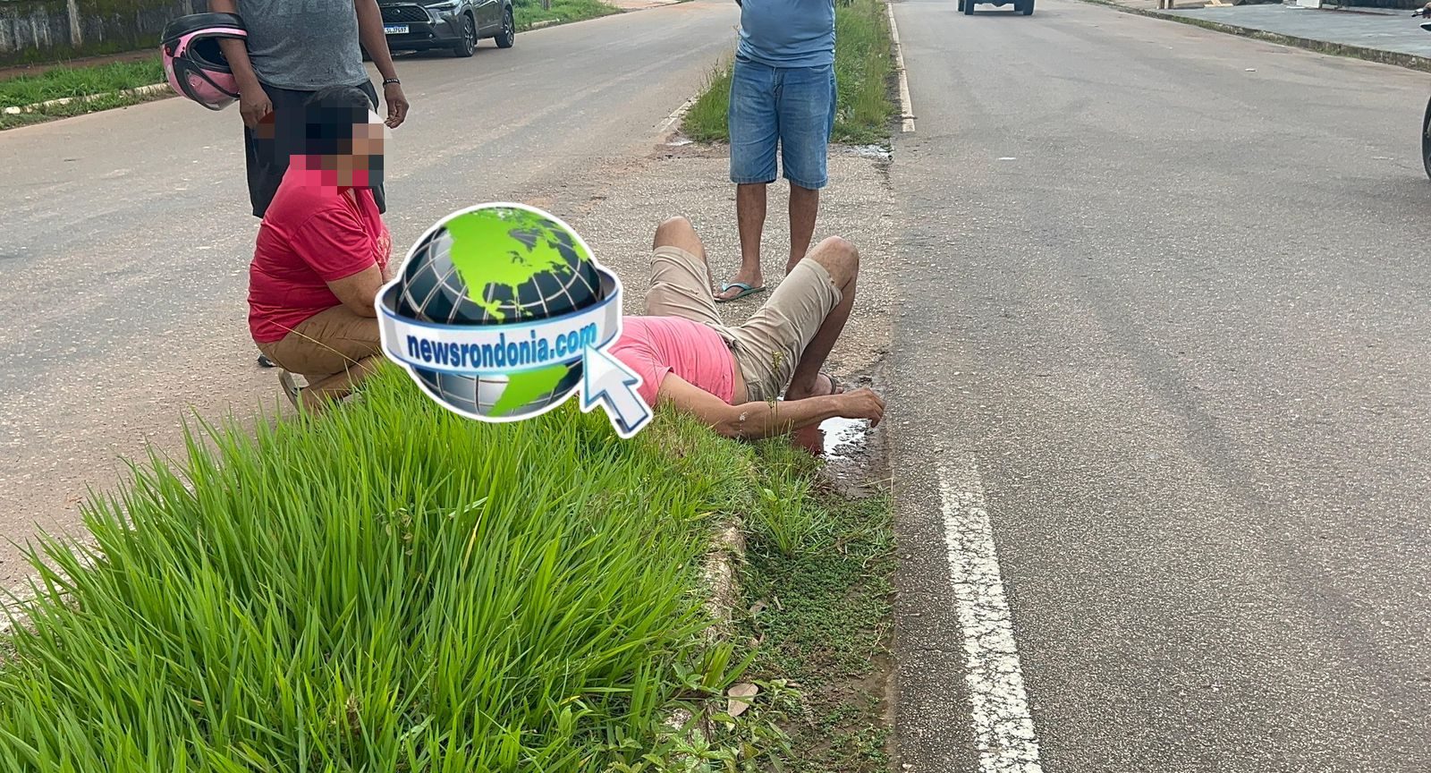 Motociclista quebra o braço em grave acidente na frente da Polícia Federal