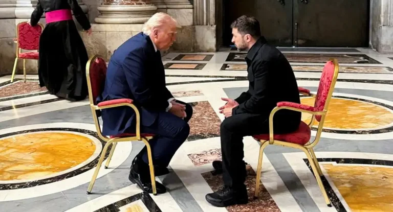 Zelensky e Trump discutem cessar-fogo na Ucrânia, sanções à Rússia e acordo sobre minerais durante encontro no Vaticano