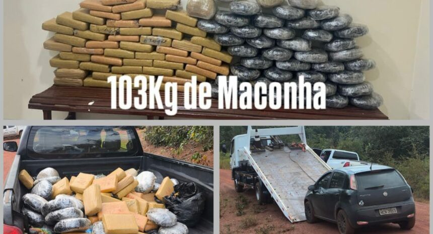 Polícia Militar apreende mais de 100 kg de maconha após perseguição em Primavera de Rondônia