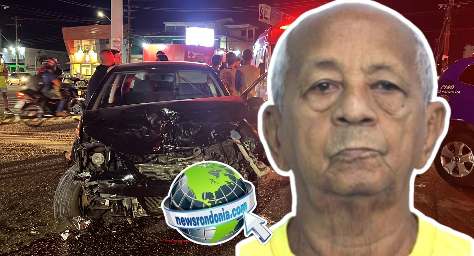 Idoso morre em grave acidente na Avenida Rio Madeira