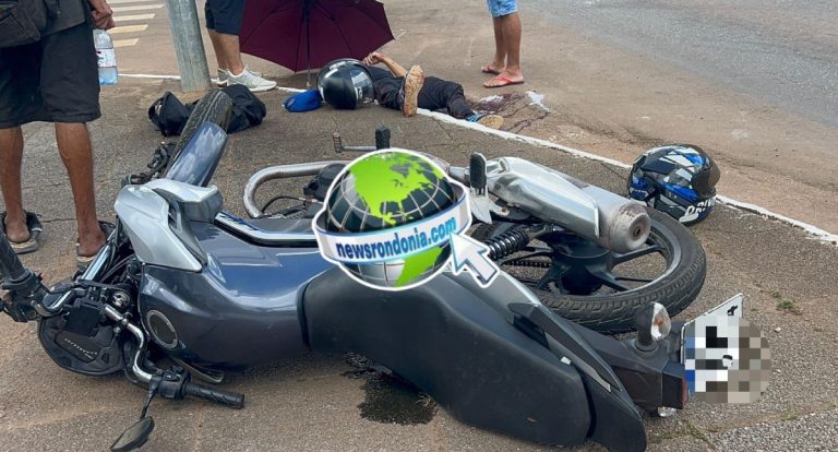 Passageiro de moto por app sofre fratura exposta após colisão na Jorge Teixeira - News Rondônia