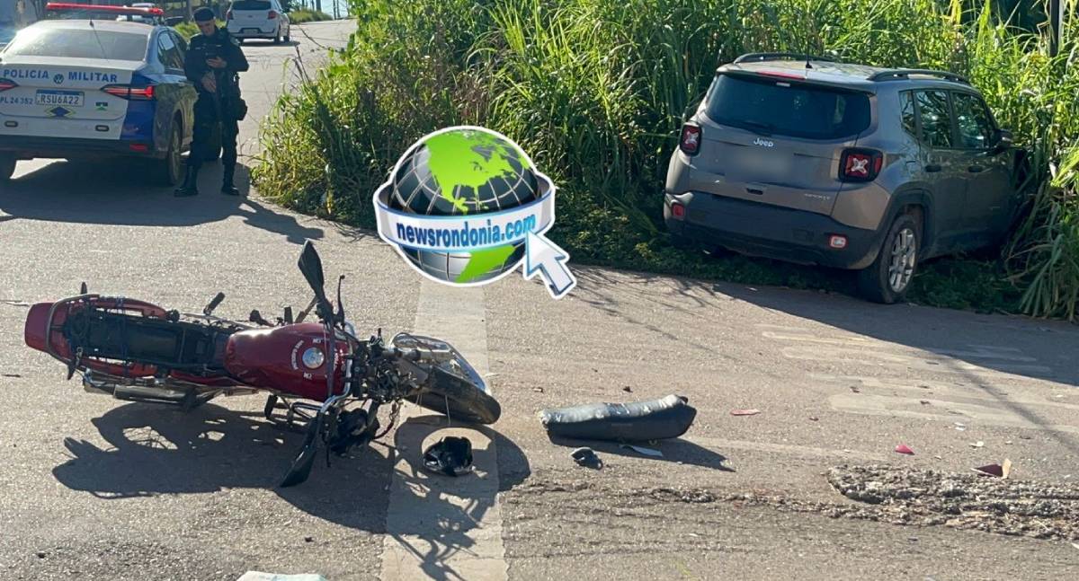 Vítima de acidente é socorrido em carro particular depois de uma hora caída no asfalto