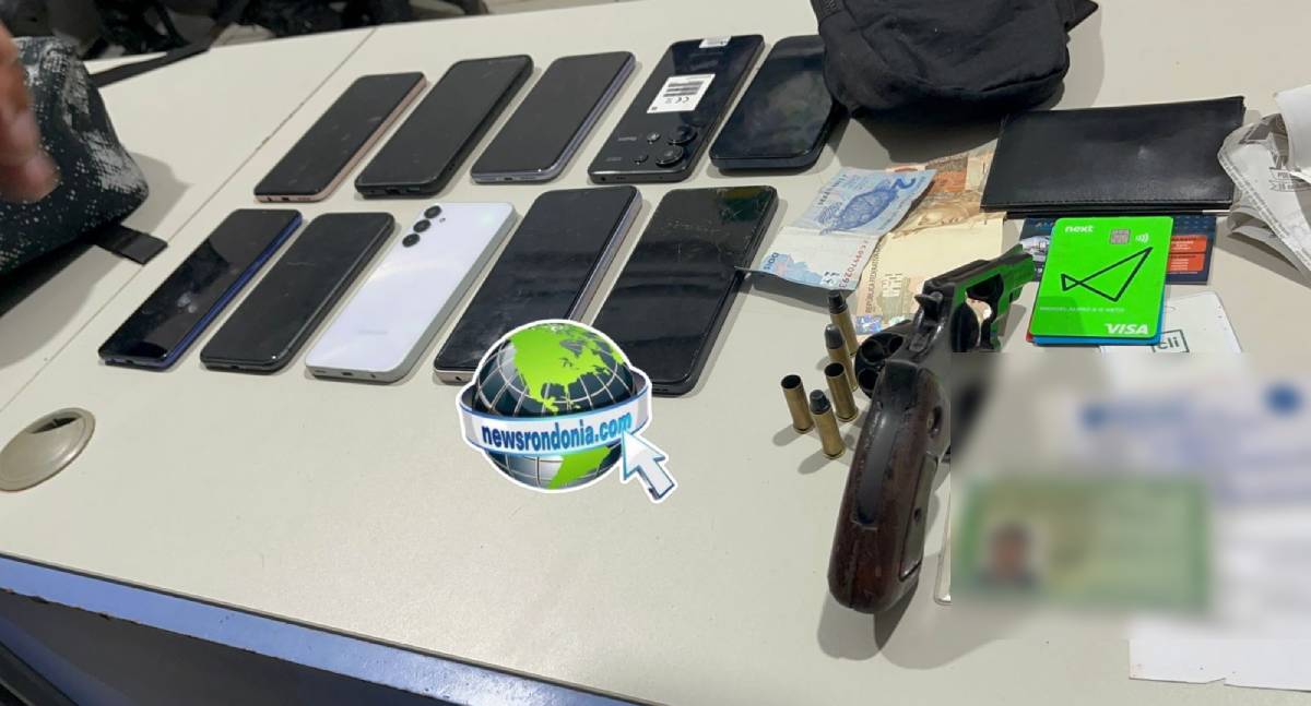Bando do Cobalt é preso com arma e 14 celulares roubados em arrastão na cidade