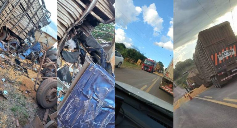 Caminhoneiro morre em colisão entre carretas na BR-435 em RO