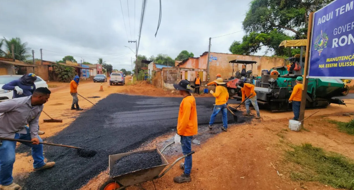 Mais de 22 km de asfalto são executados pelo governo de RO no Bairro Jardim Santana, em Porto Velho