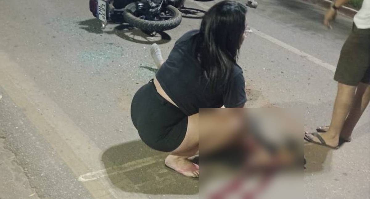 Motociclista fica gravemente ferido após colisão com carro parado