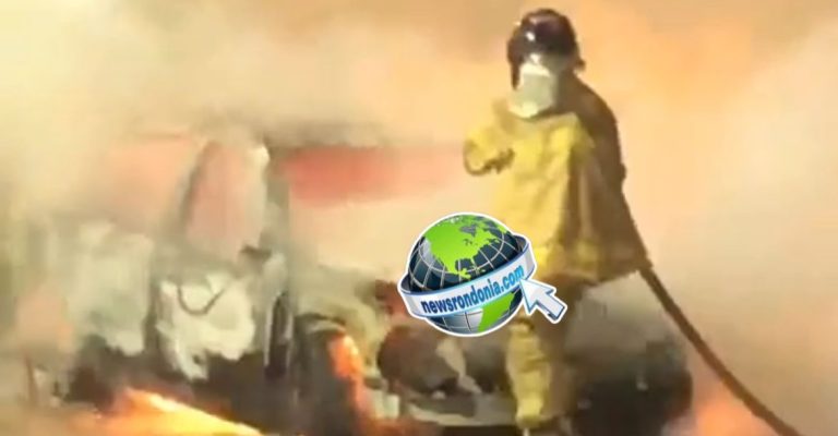QUEIMOU: Carro é destruído por incêndio na zona leste - News Rondônia