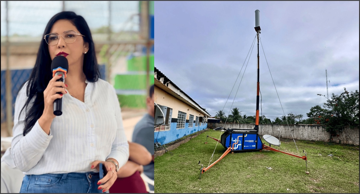 Cristiane Lopes leva internet gratuita para moradores de Extrema, em Porto Velho