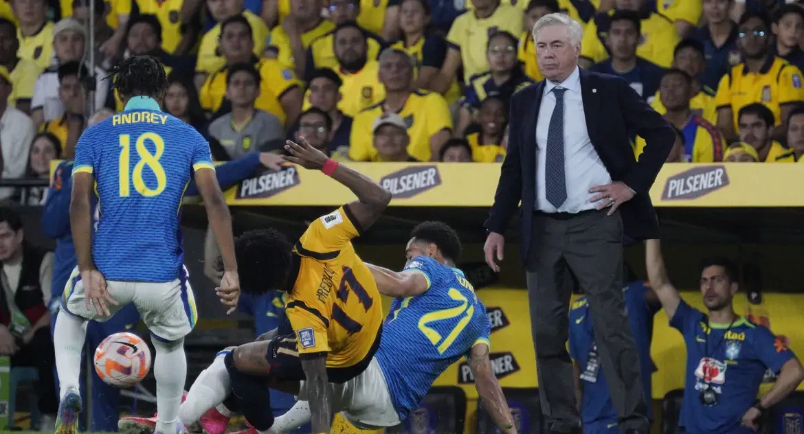 Brasil estreia era Ancelotti com empate sem gols contra o Equador nas Eliminatórias da Copa
