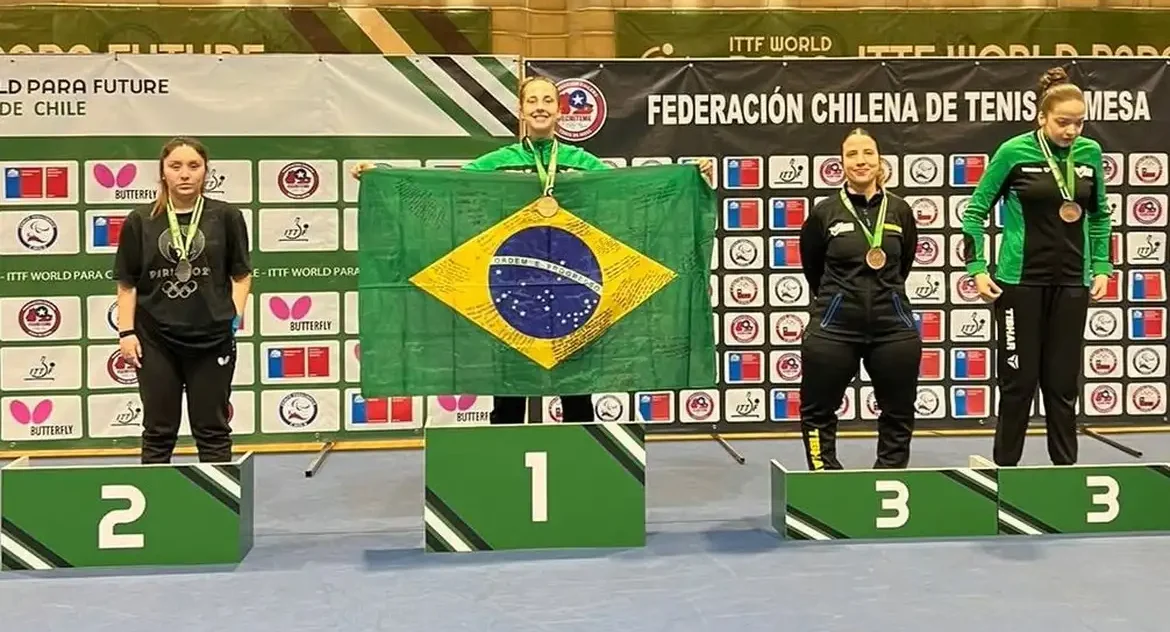 Brasil conquista 28 medalhas no tênis de mesa paralímpico em Santiago, com 11 ouros