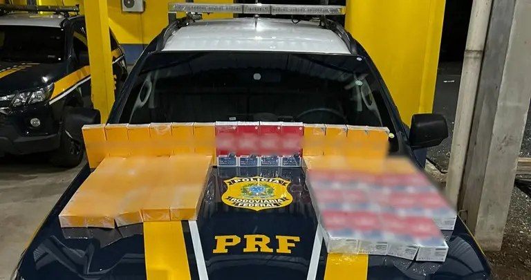 PRF apreende celulares transportados de forma irregular em ônibus, em Pimenta Bueno