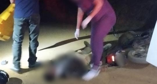 Acidente grave na zona rural deixa vítima com suspeita de fratura na coluna