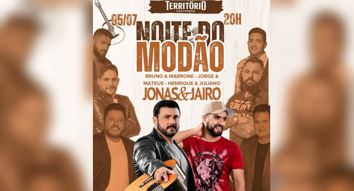 Agenda News: Noite do Modão agita o sábado no Território Gastrobar em Porto Velho