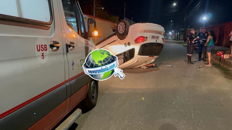 URGENTE: Motorista que atropelou criança foge depois de capotar carro na zona sul - News Rondônia