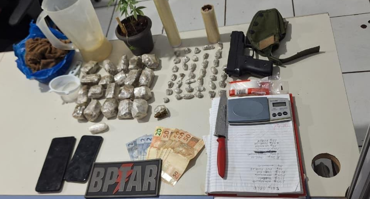 Adolescente é apreendido com drogas, dinheiro e pé de maconha na zona Sul de Porto Velho