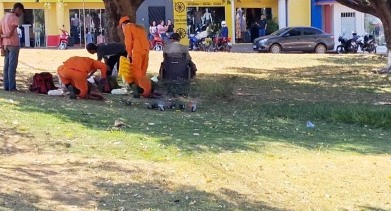 Andarilho é esfaqueado em confusão no centro da cidade