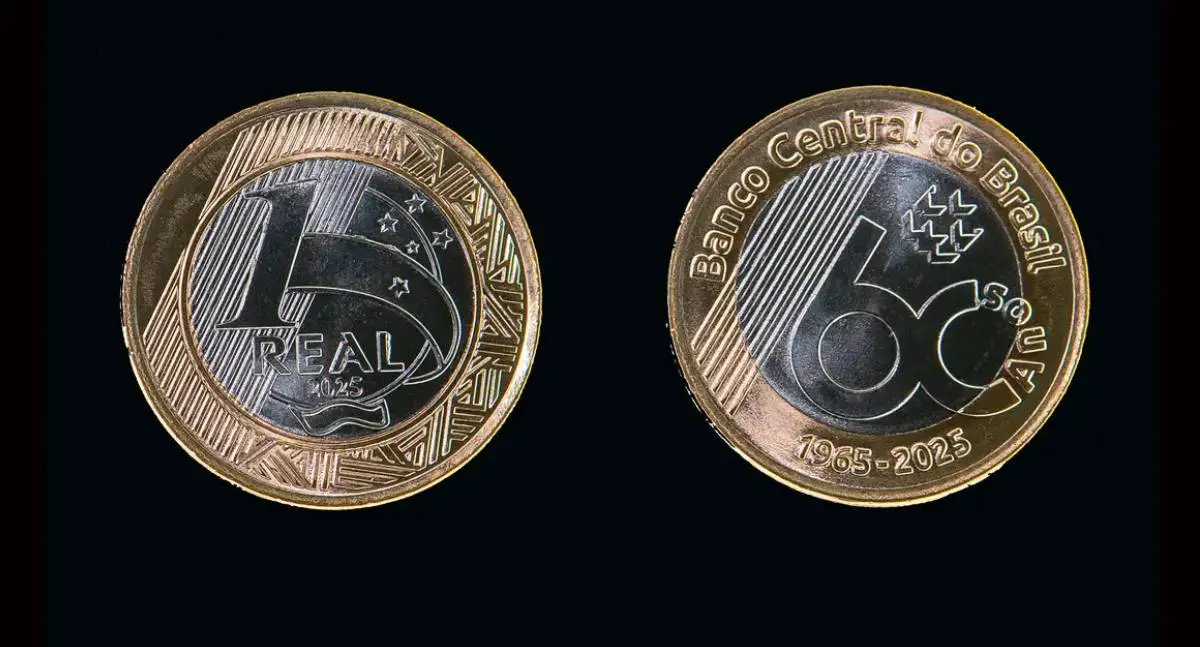 Banco Central lança moeda comemorativa de R$ 1 por 60 anos