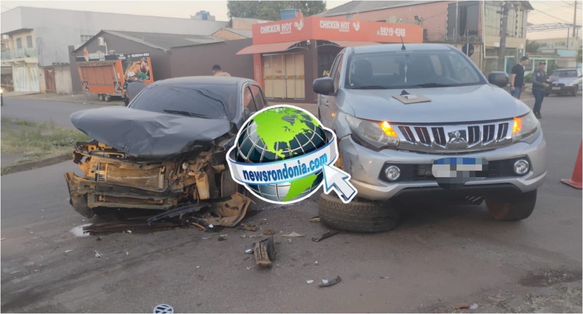 Acidente com três veículos deixa cabo da PM ferido na zona sul de Porto Velho