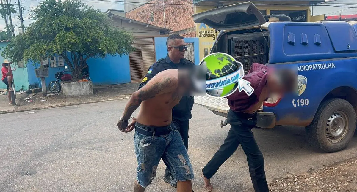 BPTAR prende dupla com pistola em carro no bairro Triângulo