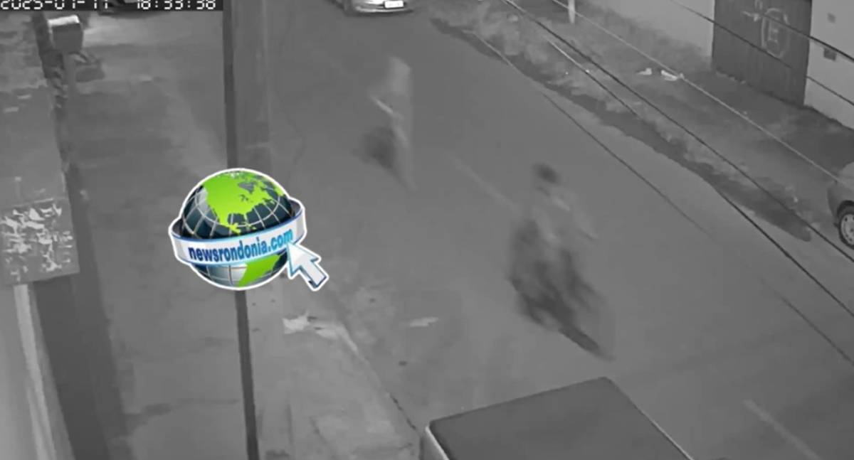 Câmera flagra dupla fugindo de Bike após ataque a tiros no Aponiã, em Porto Velho